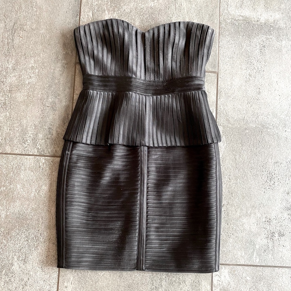 BCBG black strapless evening dress size S